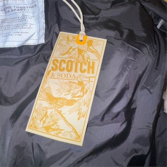Scotch & Soda Unisex Quilted Body warmer Bomber Collar Vest Yellow / Gold Size S - Picture 10 of 13